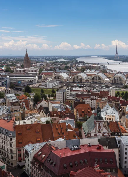 Panorama över Riga city. Lettland — Stockfoto