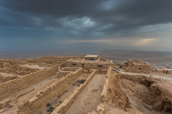 Masada-Festung in der jüdischen Wüste. — Stockfoto