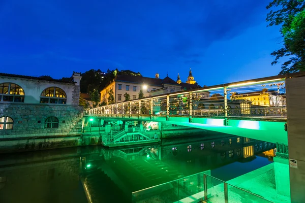 Slovenska huvudstaden Ljubljana gamla stan — Stockfoto