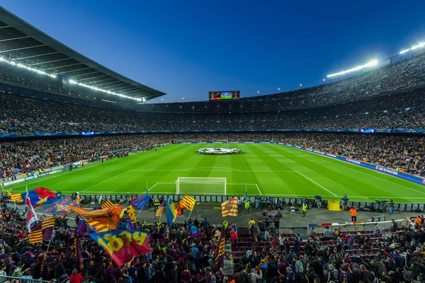 Stadion Camp Nou przed meczem — Zdjęcie stockowe