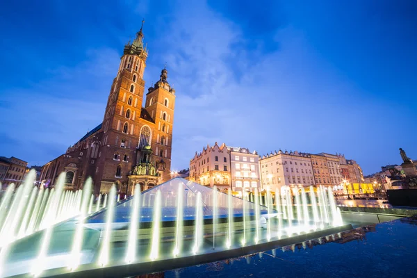 Krakow old town at night — Stock Photo, Image