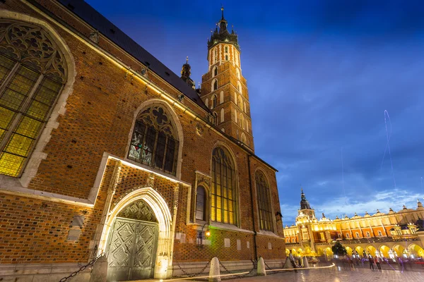 Cracovia città vecchia di notte — Foto Stock