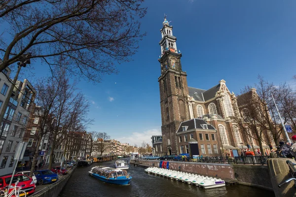 De straten van de stad Amsterdam — Stockfoto