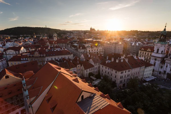 Widok miasta wieczorem Praga — Zdjęcie stockowe