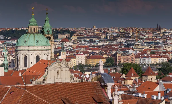 Prag akşam Şehir Manzaralı — Stok fotoğraf