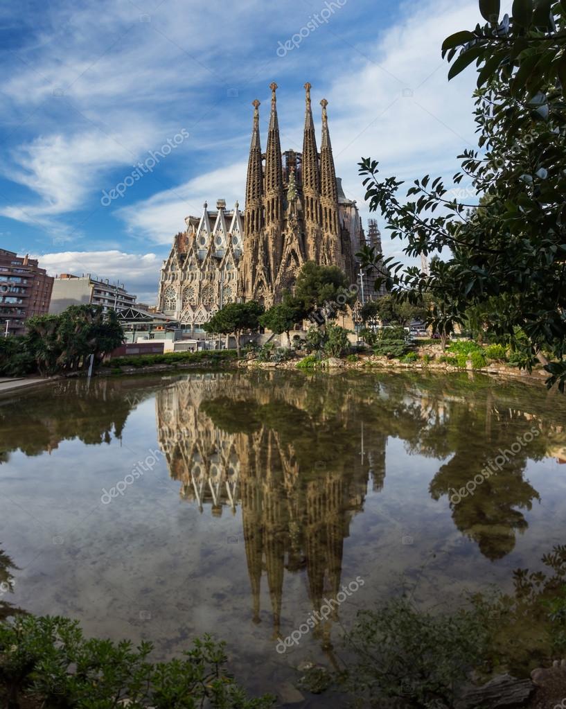 La Sagrada Familia cathedral in Barcelona – Stock Editorial Photo ...