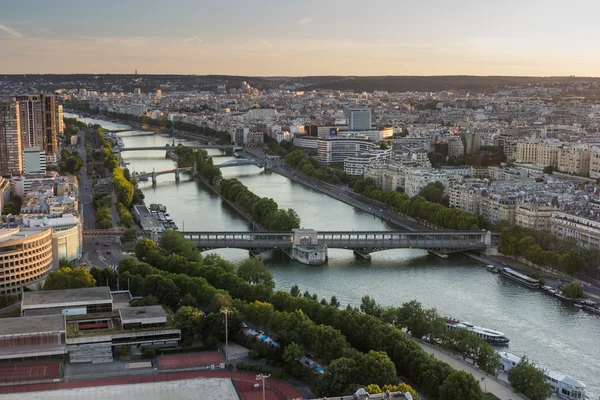 Paris at sunset view — Stock Photo, Image