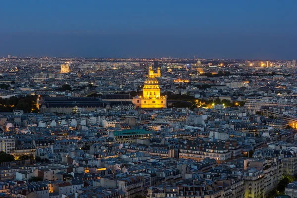 晚上巴黎视图 — 图库照片