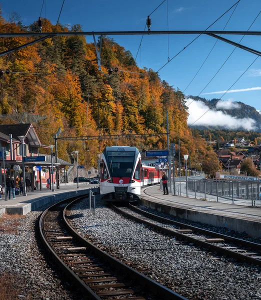 Hermosa Vista Desde Murren Interlaken Suizos — Foto de Stock