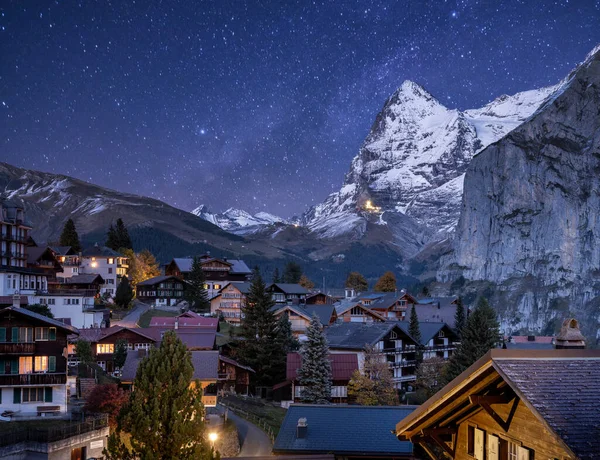 Hermosa Vista Desde Murren Interlaken Suizos — Foto de Stock