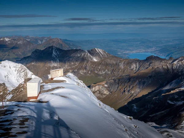 Gyönyörű Kilátás Nyílik Alpok Hegyek Svájc — Stock Fotó