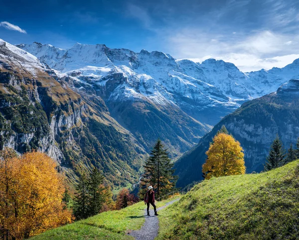 Hermosa Vista Desde Murren Interlaken Suizos —  Fotos de Stock