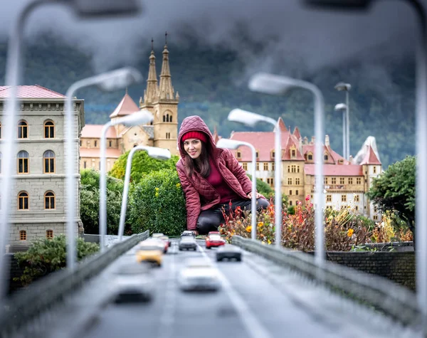 Frau Miniaturpark Lugano Schweiz — Stockfoto