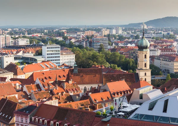 Pittoreska antenn Visa gamla staden — Stockfoto