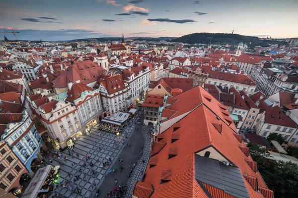 Luchtfoto uitzicht van Praag — Stockfoto