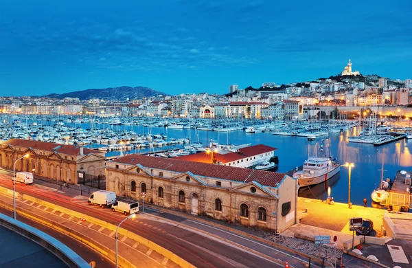 Jachten op zee haven van Marseille — Stockfoto