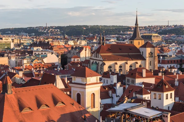 Luchtfoto uitzicht van Praag — Stockfoto