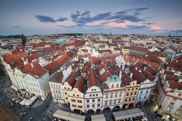 Prag güzel havadan görünümü — Stok fotoğraf