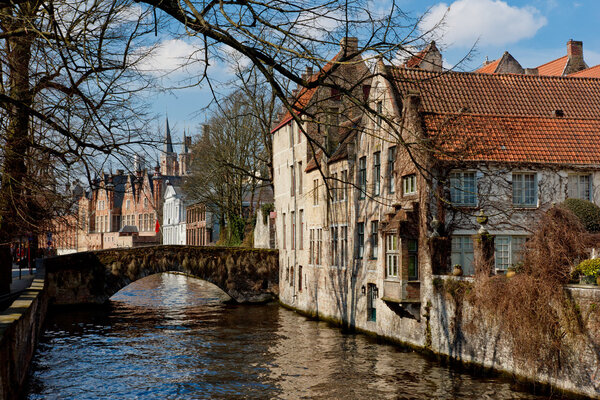 Amazing architecture of old city Bruges