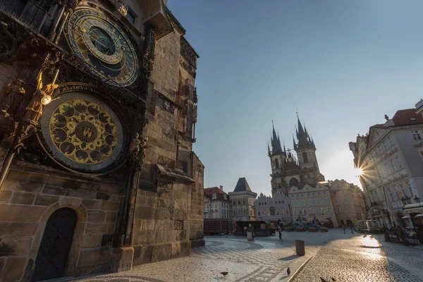 Famoso reloj astronómico medieval — Foto de Stock