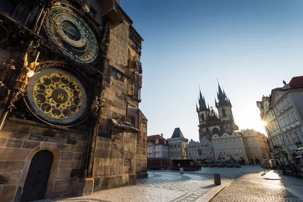 Famoso orologio astronomico medievale — Foto Stock