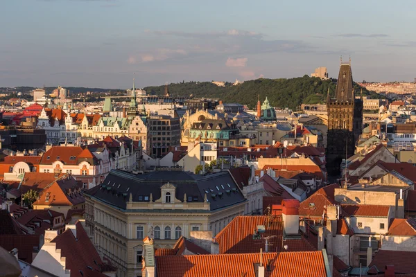 Prag güzel havadan görünümü — Stok fotoğraf