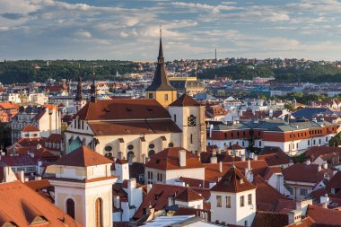Prag güzel havadan görünümü