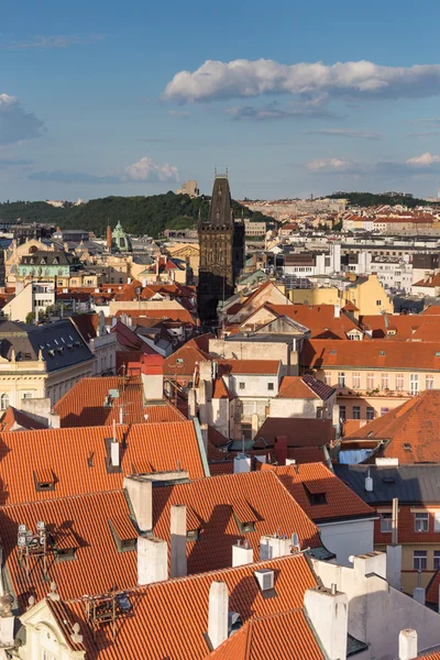 Luchtfoto uitzicht van Praag — Stockfoto