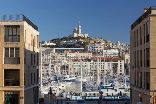 Jachten op zee haven van Marseille — Stockfoto