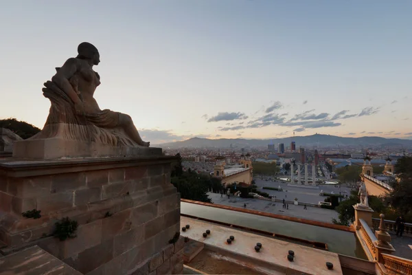 Město barcelona ve Španělsku — Stock fotografie