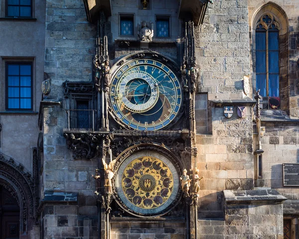 Relógio astronômico medieval famoso — Fotografia de Stock