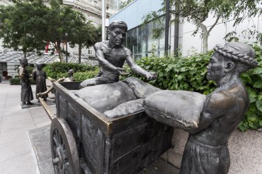 Vatandaşların bronz heykel