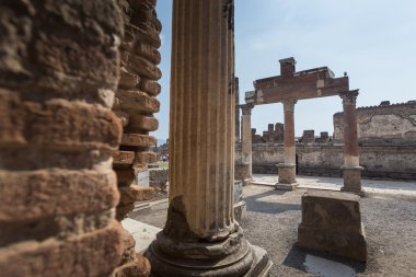 The famous antique site of Pompeii clipart
