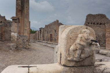 The famous antique site of Pompeii clipart