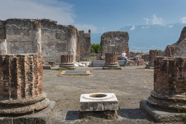 Die berühmte antike Stätte von Pompeji — Stockfoto