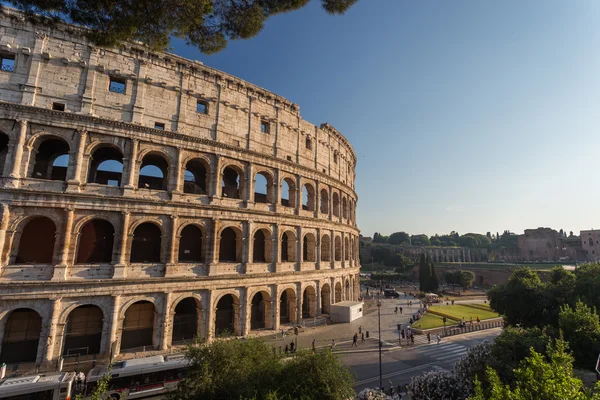 Akşam ünlü büyük colosseum — Stok fotoğraf