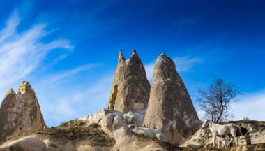 Türkiye'de Kapadokya'nın muhteşem manzara