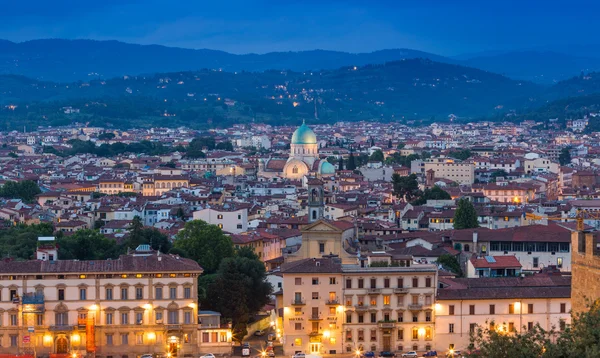 Pintoresca vista aérea de Florencia al atardecer — Foto de Stock