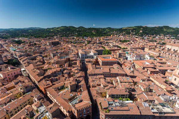 Antenn Visa gamla staden Bologna — Stockfoto