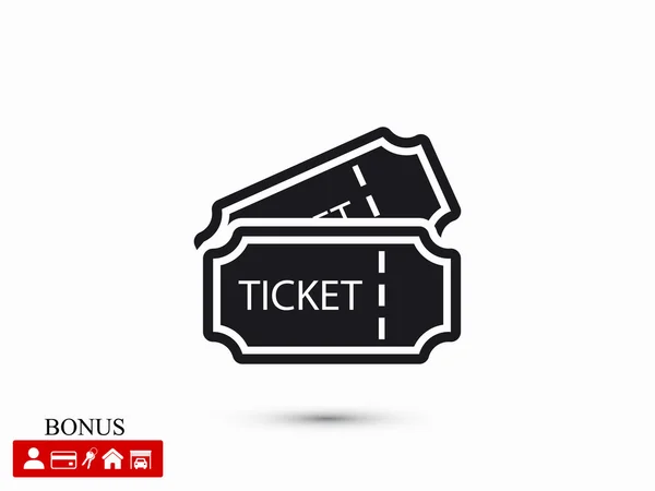 Zugtickets, Symbol. — Stockvektor