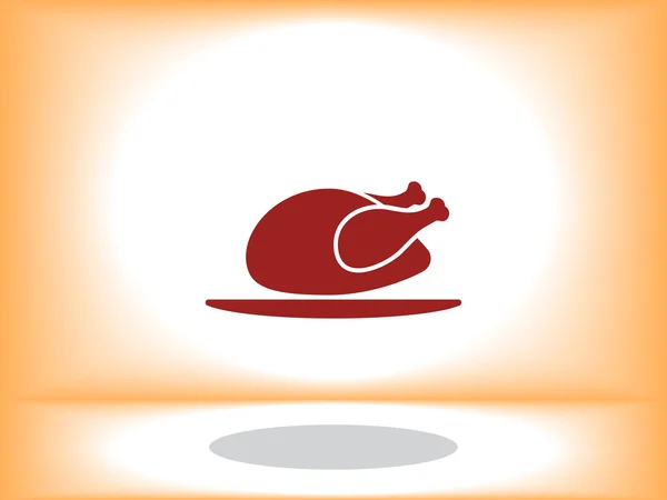 Ilustración de icono de pollo — Vector de stock