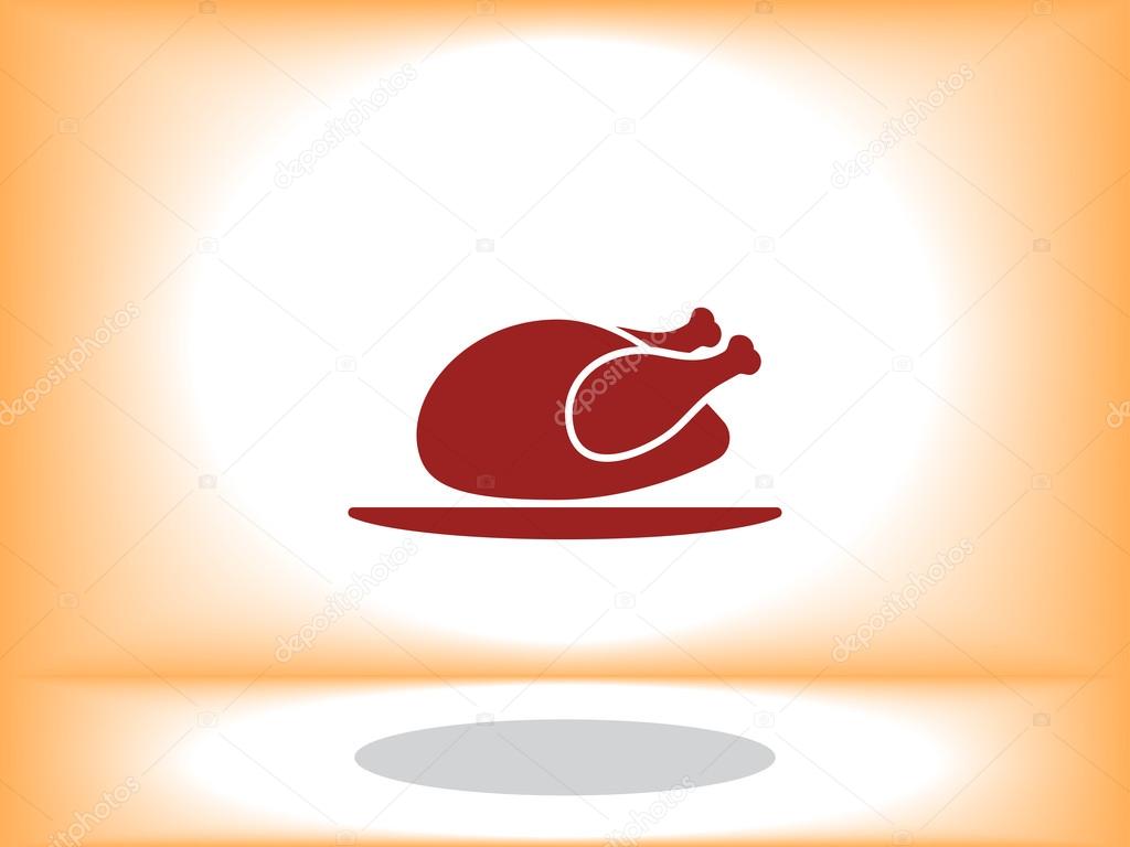 Chicken  icon illustration
