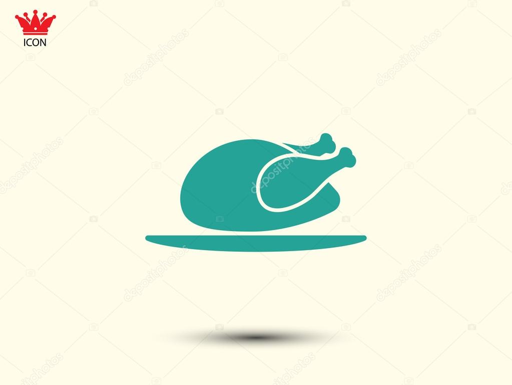 Chicken  icon illustration