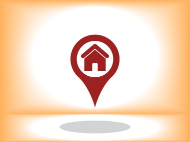 Harita işaretleyici ev simgesi