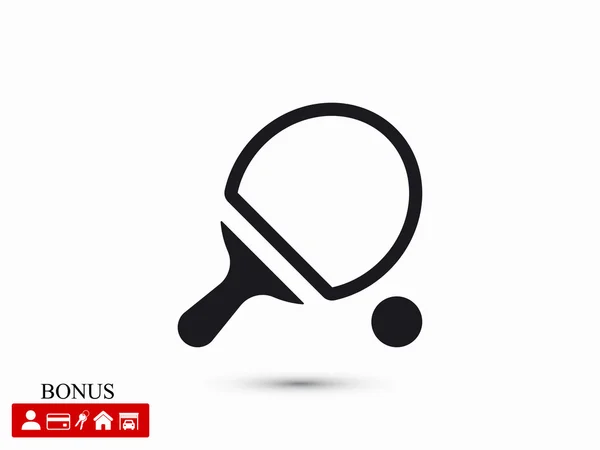 Ping pong icono de tenis — Archivo Imágenes Vectoriales