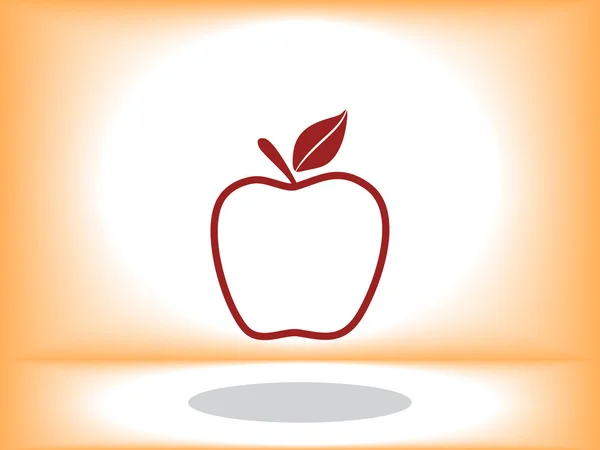 Illustration zum Apfel-Symbol — Stockvektor