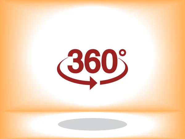 Ángulo 360 grados signo icono — Vector de stock