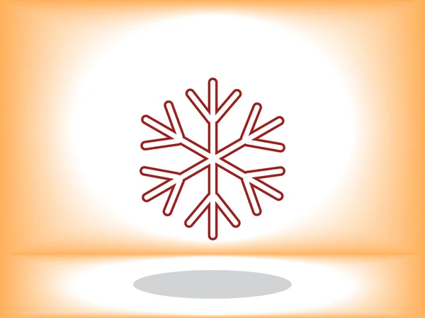 Ilustración de copo de nieve icono — Vector de stock