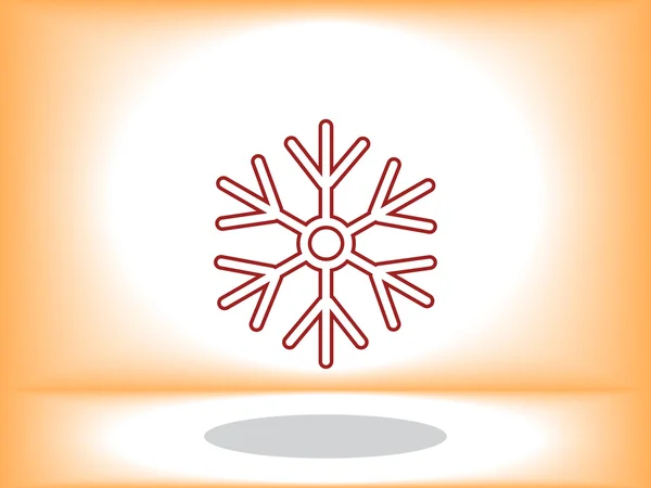 Ilustración de copo de nieve icono — Vector de stock