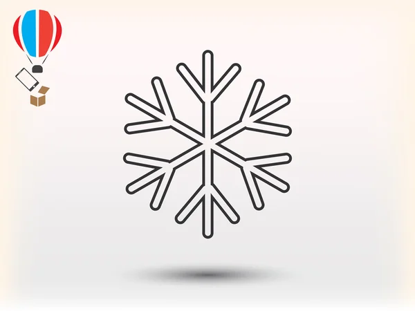 Иллюстрация значка снежинки — стоковый вектор